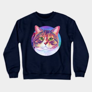 Rainbow Brown Tabby Cat Crewneck Sweatshirt